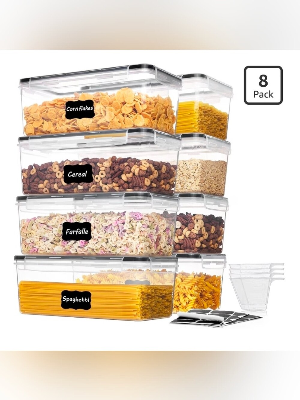 Clear Stackable Food Storage Containers - Transparent (Set)